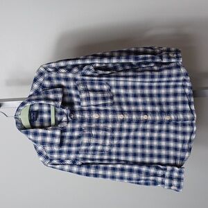 Baby Gap- Size 5 - Plaid Flannel Button-up Boys - Blue White